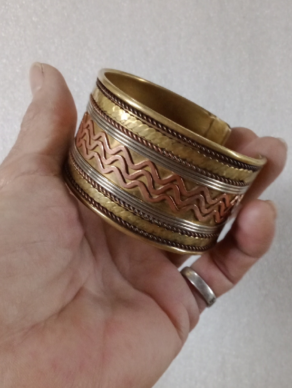 Vintage Tri- Metal Cuff #A456